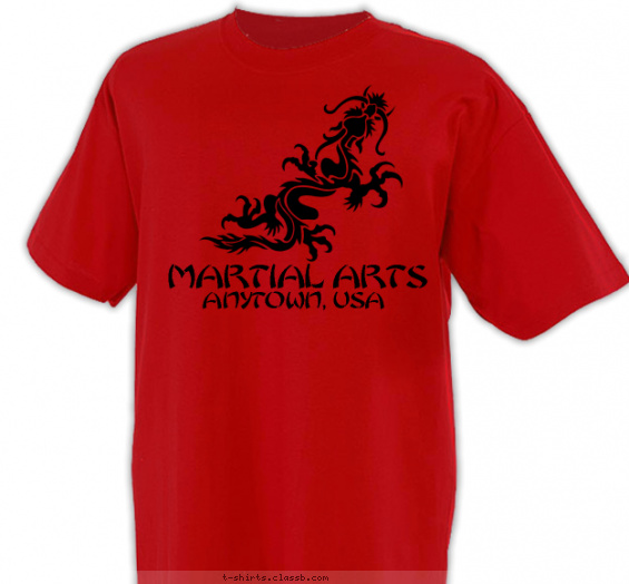 martial-arts t-shirt design with 1 ink color - #SP1643