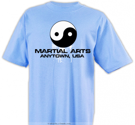 martial-arts t-shirt design with 2 ink colors - #SP1646