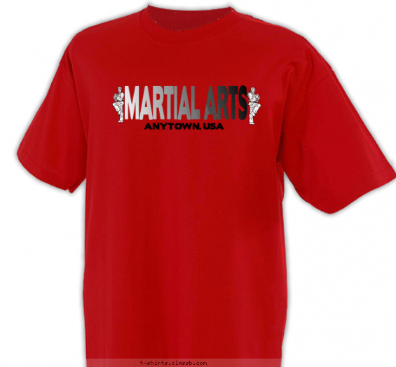 martial-arts t-shirt design with 2 ink colors - #SP1650