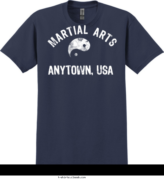 martial-arts t-shirt design with 1 ink color - #SP1651