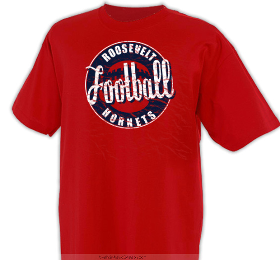 football t-shirt design with 2 ink colors - #SP168