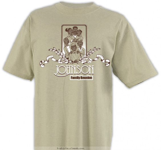 family-reunion t-shirt design with 2 ink colors - #SP1687