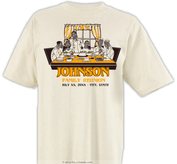 family-reunion t-shirt design with 2 ink colors - #SP1689