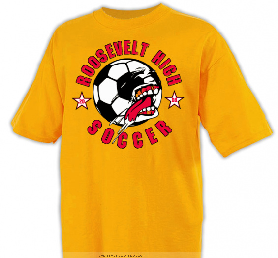 soccer t-shirt design with 3 ink colors - #SP170