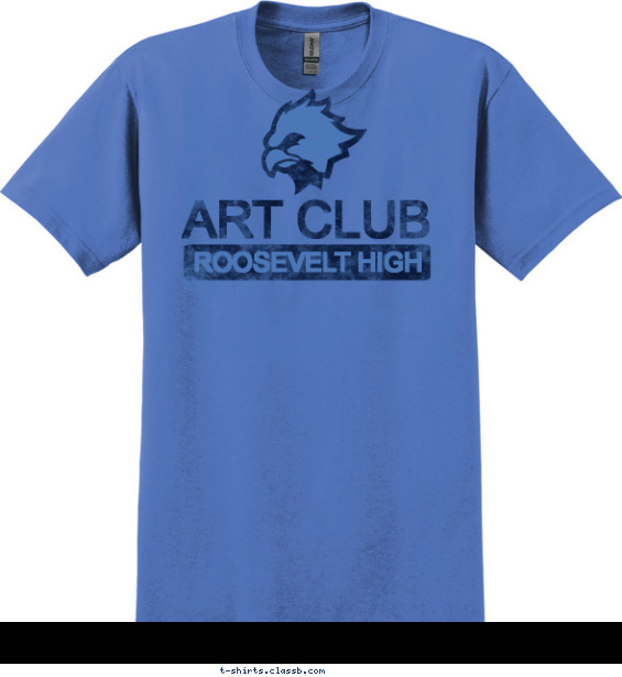 school-clubs t-shirt design with 1 ink color - #SP1701