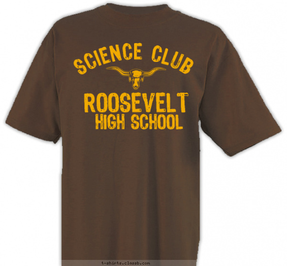school-clubs t-shirt design with 1 ink color - #SP1722
