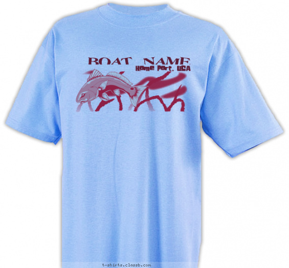 fishing-boating t-shirt design with 1 ink color - #SP1779