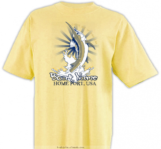 fishing-boating t-shirt design with 2 ink colors - #SP1781