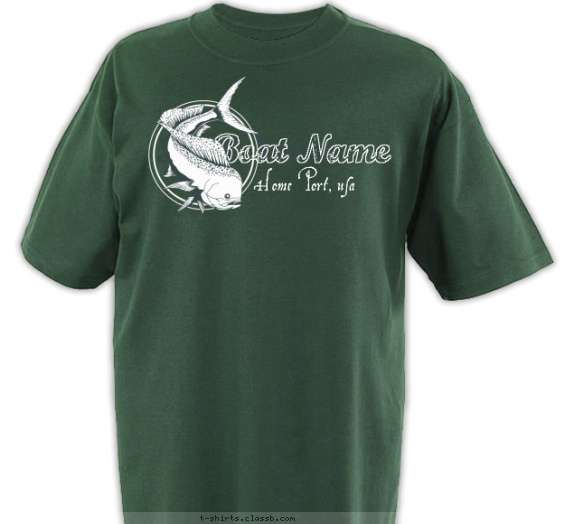 fishing-boating t-shirt design with 1 ink color - #SP1788