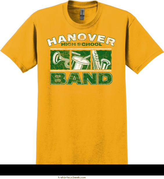 school-band t-shirt design with 2 ink colors - #SP184