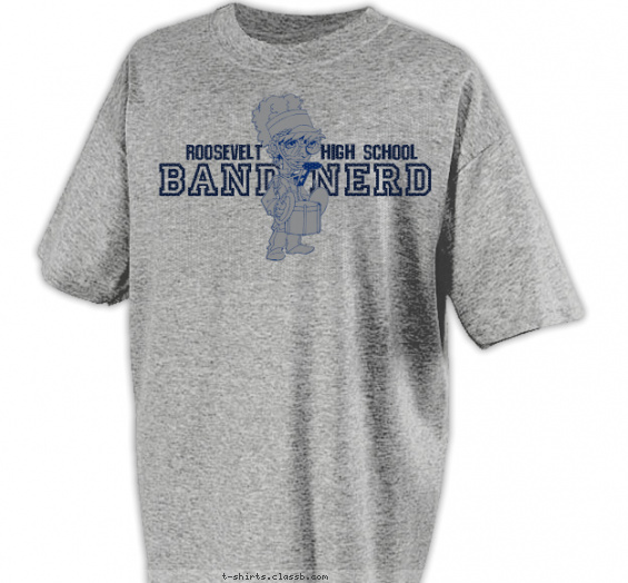 school-band t-shirt design with 1 ink color - #SP1845