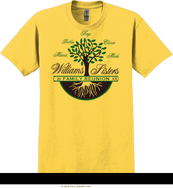 family-reunion t-shirt design with 2 ink colors - #SP186