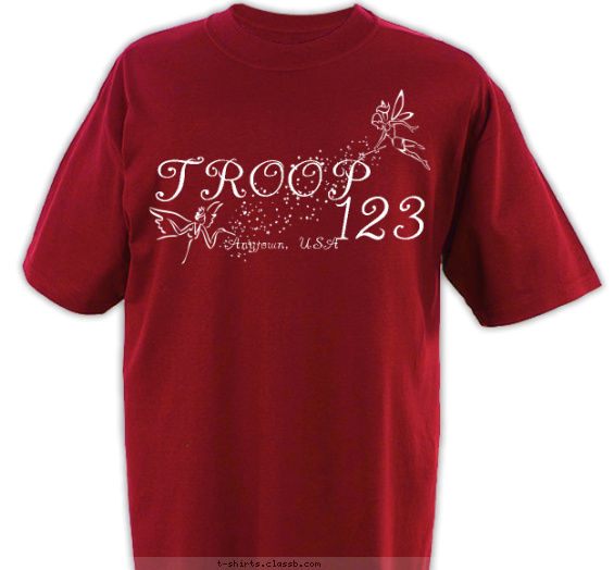 scout-bsa-troop-girl t-shirt design with 1 ink color - #SP1868