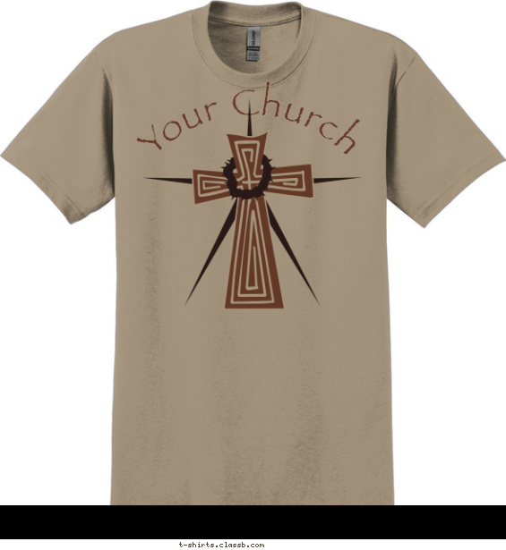 christian-church t-shirt design with 2 ink colors - #SP1876