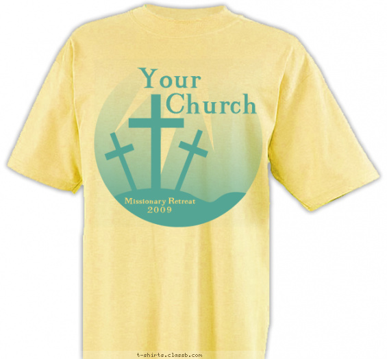 christian-church t-shirt design with 1 ink color - #SP1877