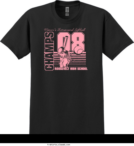 softball t-shirt design with 1 ink color - #SP1889