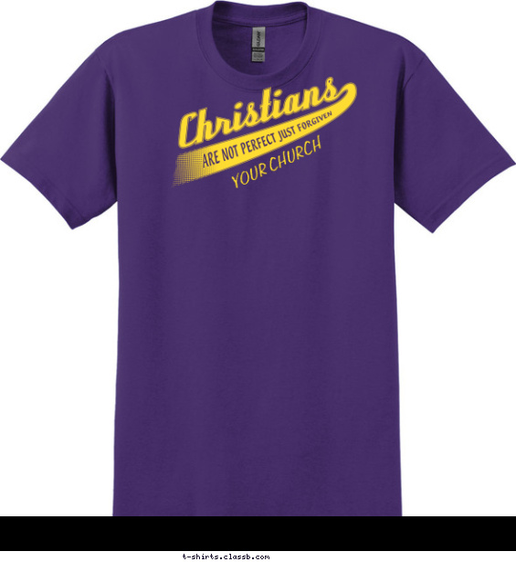 christian-church t-shirt design with 1 ink color - #SP1897