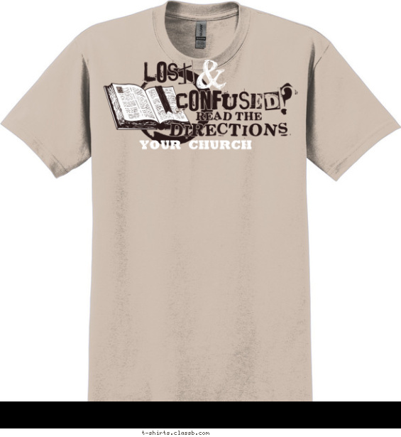 christian-church t-shirt design with 2 ink colors - #SP1900