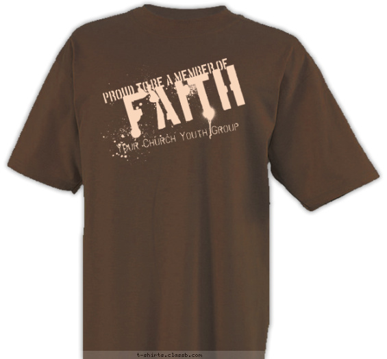 church-youth-group t-shirt design with 1 ink color - #SP1960
