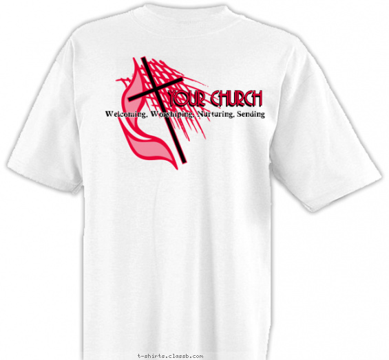 christian-church t-shirt design with 2 ink colors - #SP1965
