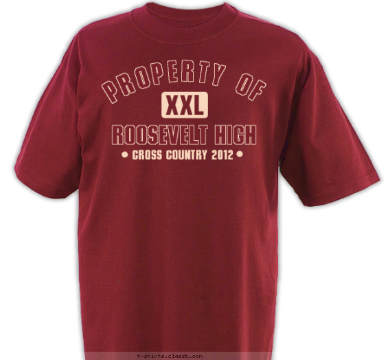 cross-country t-shirt design with 1 ink color - #SP1985
