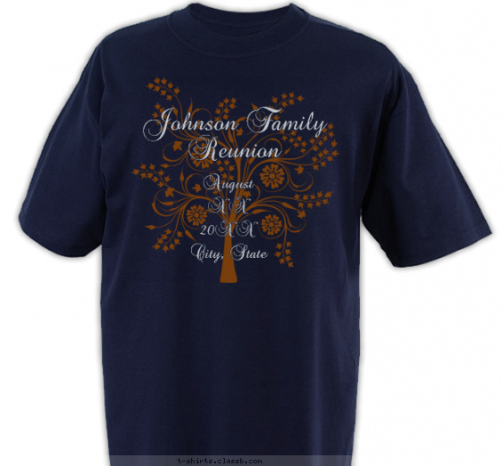 family-reunion t-shirt design with 2 ink colors - #SP1997