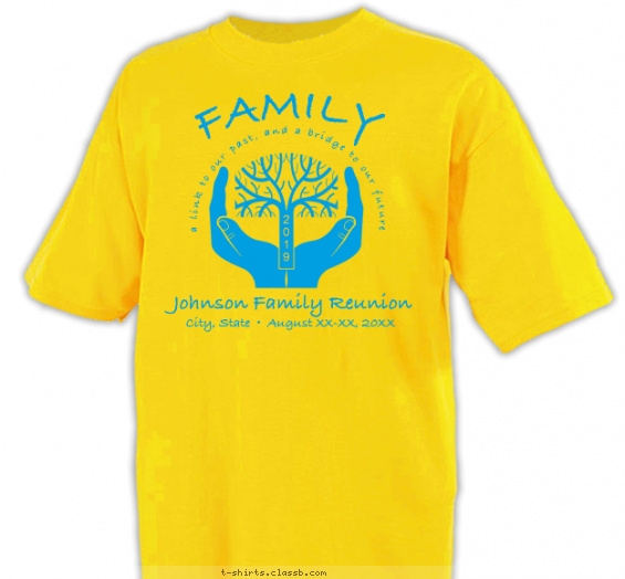 family-reunion t-shirt design with 1 ink color - #SP2001