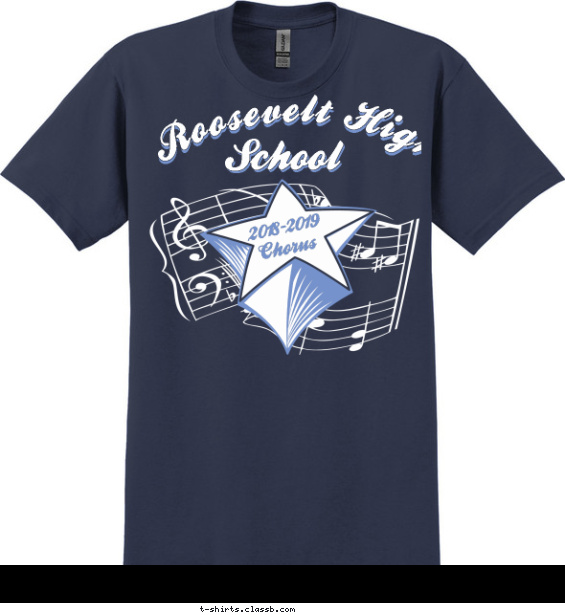 school-chorus t-shirt design with 2 ink colors - #SP2003