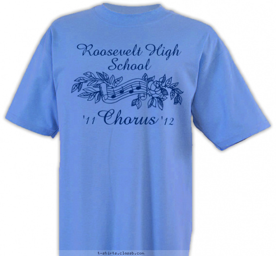 school-chorus t-shirt design with 1 ink color - #SP2006