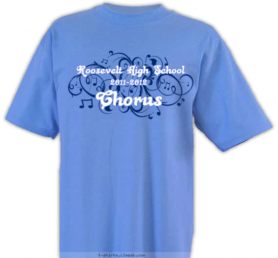 school-chorus t-shirt design with 2 ink colors - #SP2007