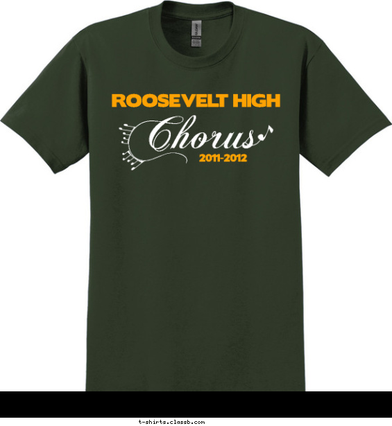 school-chorus t-shirt design with 2 ink colors - #SP2008