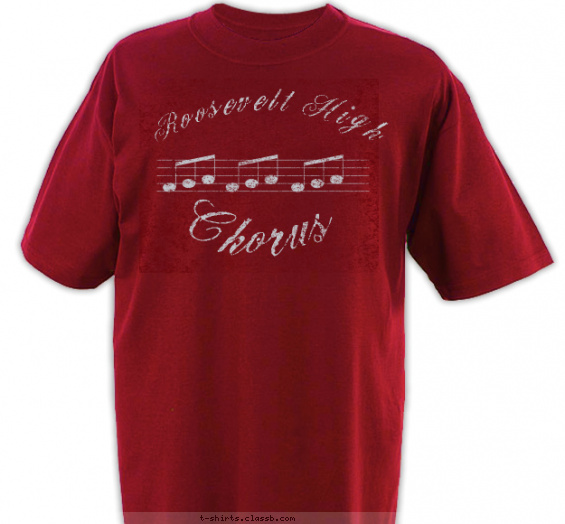 school-chorus t-shirt design with 1 ink color - #SP2009