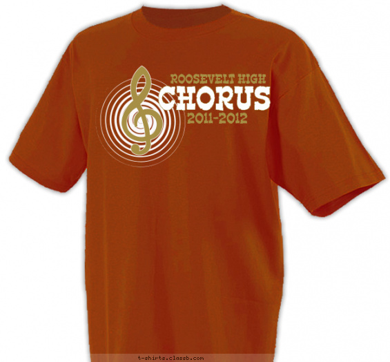 school-chorus t-shirt design with 2 ink colors - #SP2010