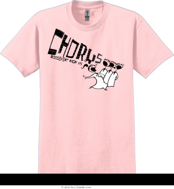 school-chorus t-shirt design with 2 ink colors - #SP2014