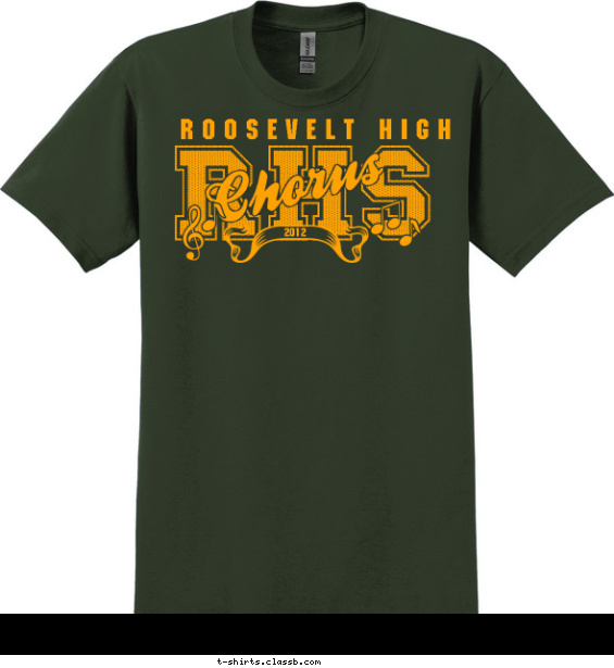 school-chorus t-shirt design with 1 ink color - #SP2018