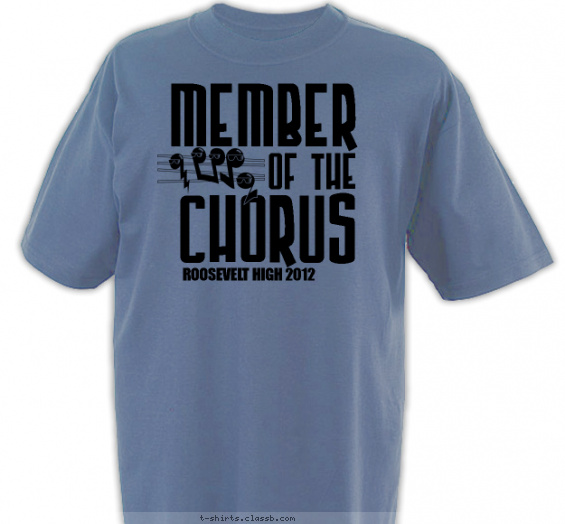 school-chorus t-shirt design with 1 ink color - #SP2023