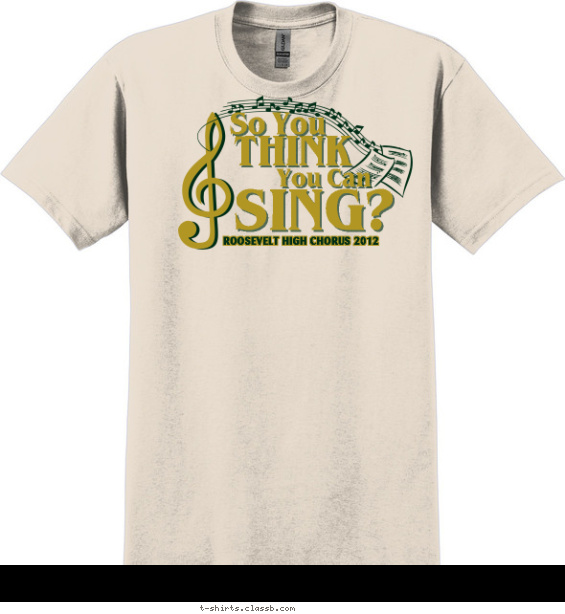 school-chorus t-shirt design with 2 ink colors - #SP2024