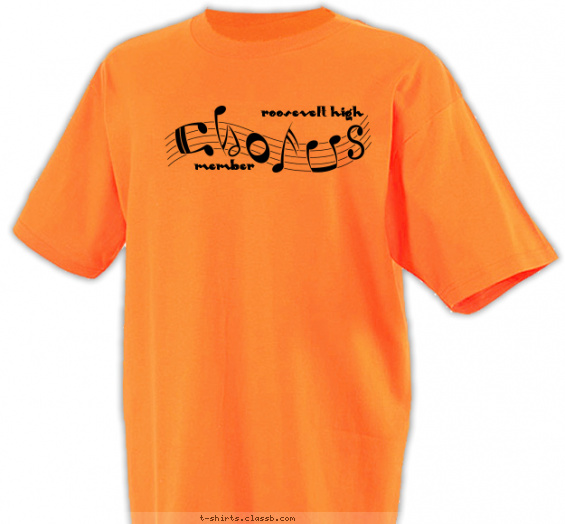 school-chorus t-shirt design with 1 ink color - #SP2032