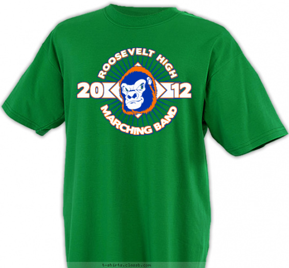 school-band t-shirt design with 3 ink colors - #SP2040