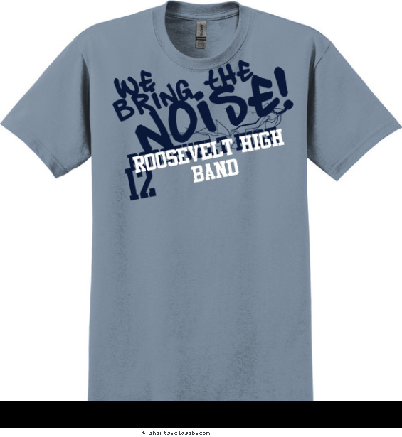 school-band t-shirt design with 2 ink colors - #SP2043
