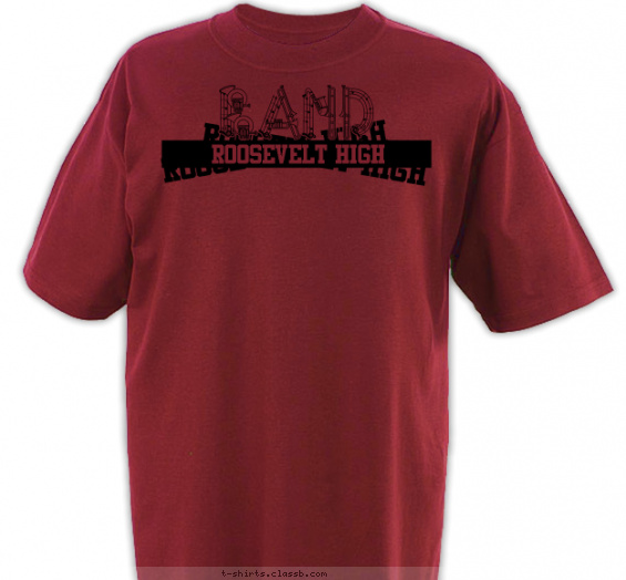 school-band t-shirt design with 1 ink color - #SP2045