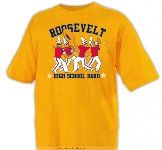 school-band t-shirt design with 3 ink colors - #SP2047