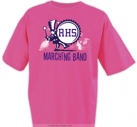school-band t-shirt design with 2 ink colors - #SP2048