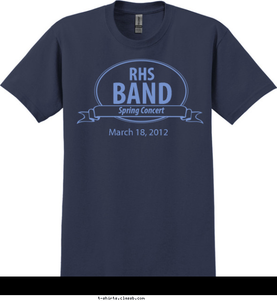 school-band t-shirt design with 1 ink color - #SP2054