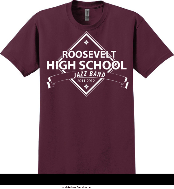 school-band t-shirt design with 1 ink color - #SP2055