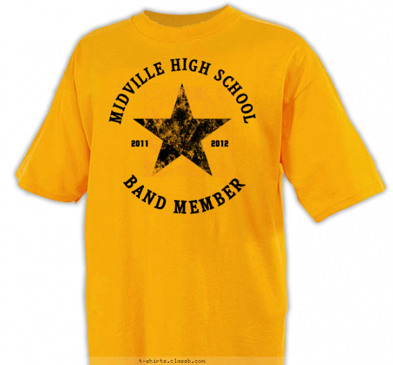 school-band t-shirt design with 1 ink color - #SP2056