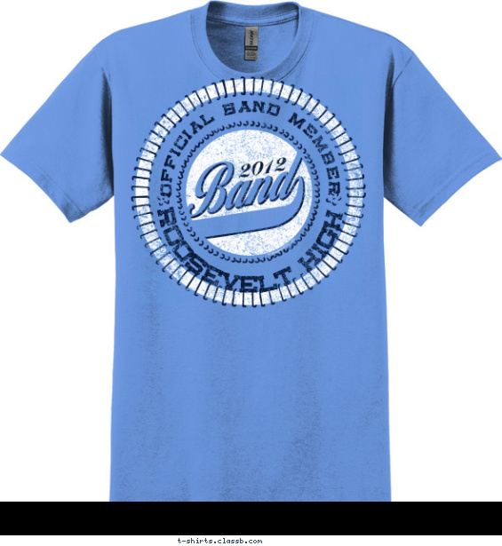 school-band t-shirt design with 2 ink colors - #SP2061
