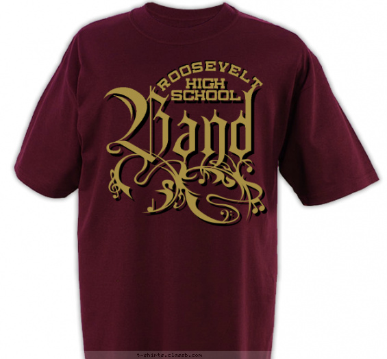 school-band t-shirt design with 2 ink colors - #SP2062