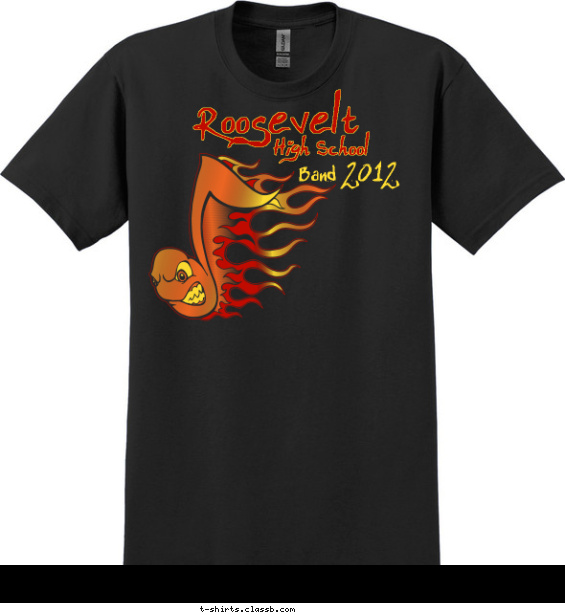 school-band t-shirt design with 3 ink colors - #SP2069