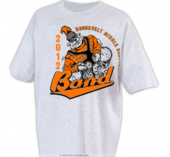 school-band t-shirt design with 2 ink colors - #SP2073